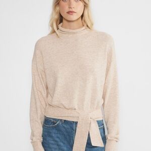 Aritzia Lorin Turtleneck Sweater with Tie